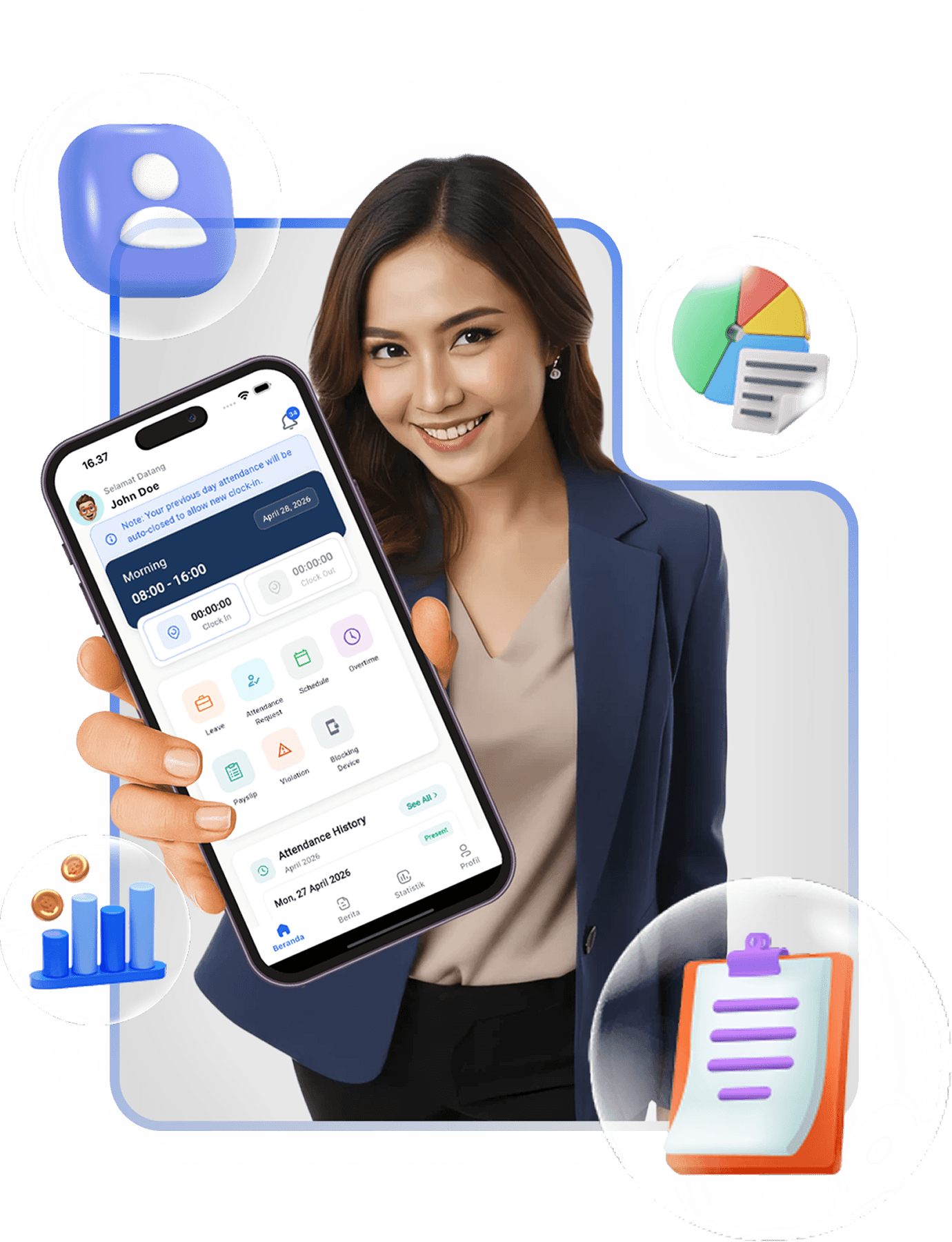 Tampilan aplikasi Siap Data